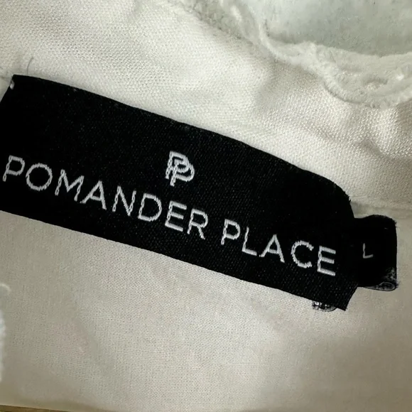 Tuckernuck Pomander Place White Dutton Dress Button Front Shirt Dress Size L - Picture 3 of 5